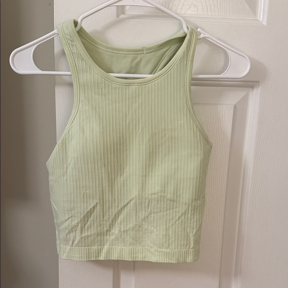 Lululemon Athletica Light Green Ribbed Tank Top